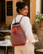 Small purple handbag
