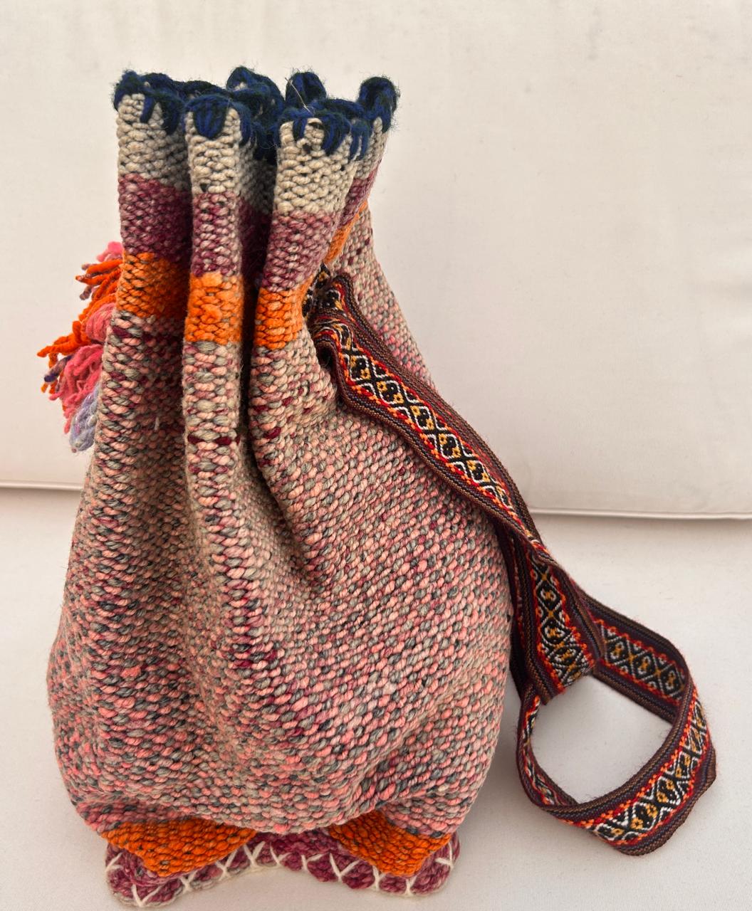 Small purple handbag