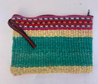 Turquoise knitted pencil case