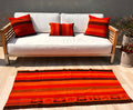 Handwoven Andean Table Runner – Red Geometric Pattern