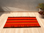 Handwoven Andean Table Runner – Red Geometric Pattern