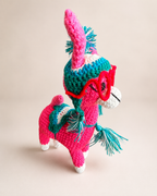 Pink knitted llama